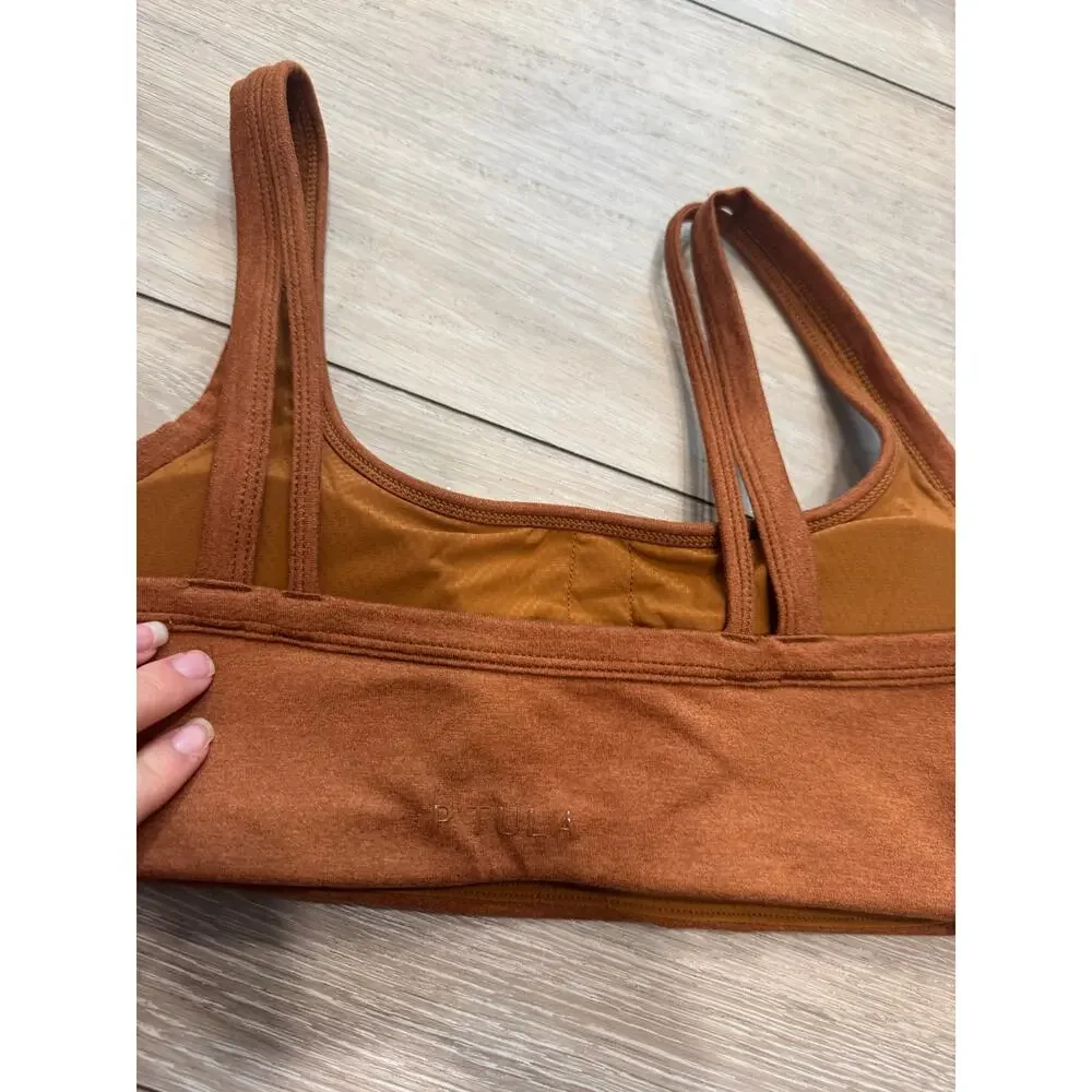 PTULA Burnt Orange  Scoop neck sports bra size M